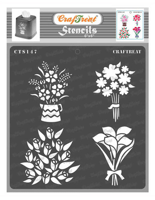 craftreat-stencil-mini-bouquets-cts147 —